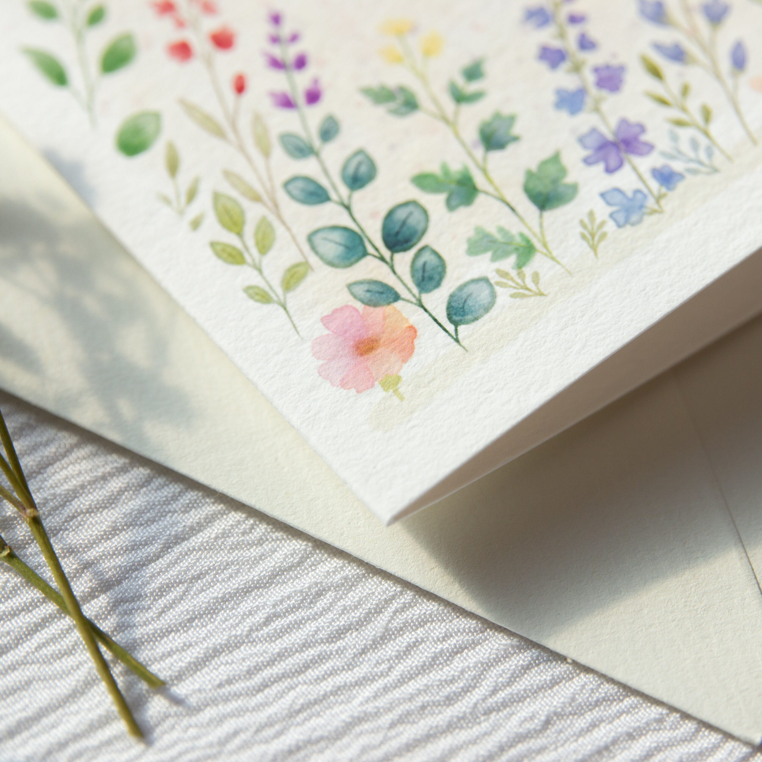 Congratulations Card for the Birth of a Baby | Baby Card with a Blue Crocheted Flower - Image 5